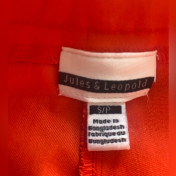 Jules & Leopold orange cropped/capri pants. Size Small - Picture 5 of 6
